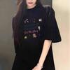 American trendy brand front shoulder cartoon cute printed short-sleeved t-shirt women's summer new casual loose versatile top t-shirt