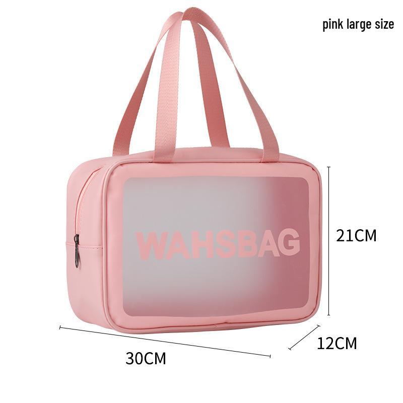 Clear PVC Waterproof Makeup & Toiletry Bag - Large Capacity Portable Organizer