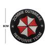 Biohazard Embroidered Velcro Patch With Nylon Polyester Material For Cosplay And Costume Accessories