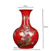 Jingdezhen Ceramic Vase Chinese Red Overglaze Color Shoutao Appreciation Bottle Ceramic Crafts Home Decoration Accessories