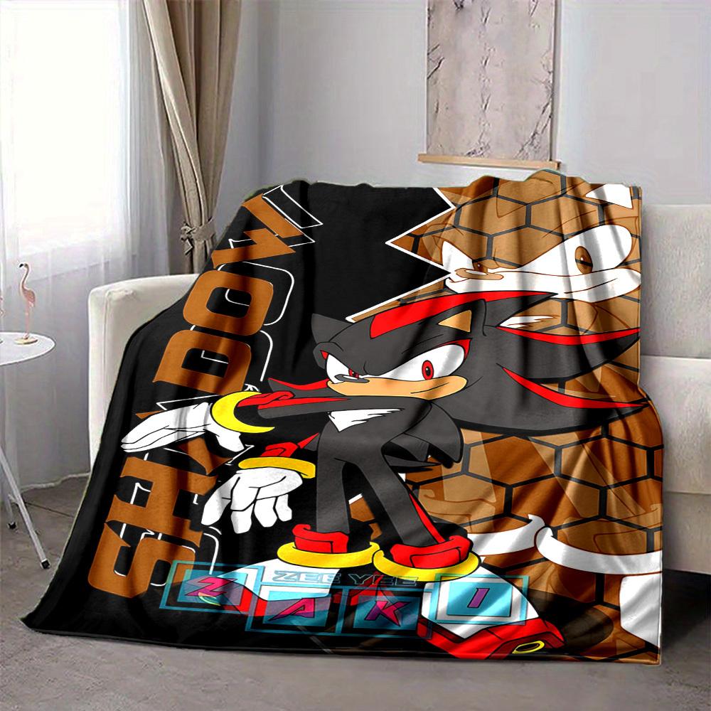 1 stuks Shadow Sonic Flanellen Deken, Zacht Huidvriendelijk met Digitale Print, Diverse Maten Verkrijgbaar voor Familie, Vrienden, Verjaardag
