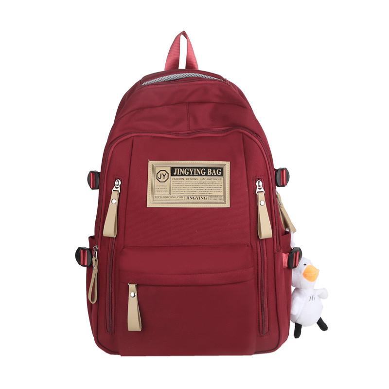 Nylon Large Capacity Unisex School Backpack With Cushion Straps For Daily Use
