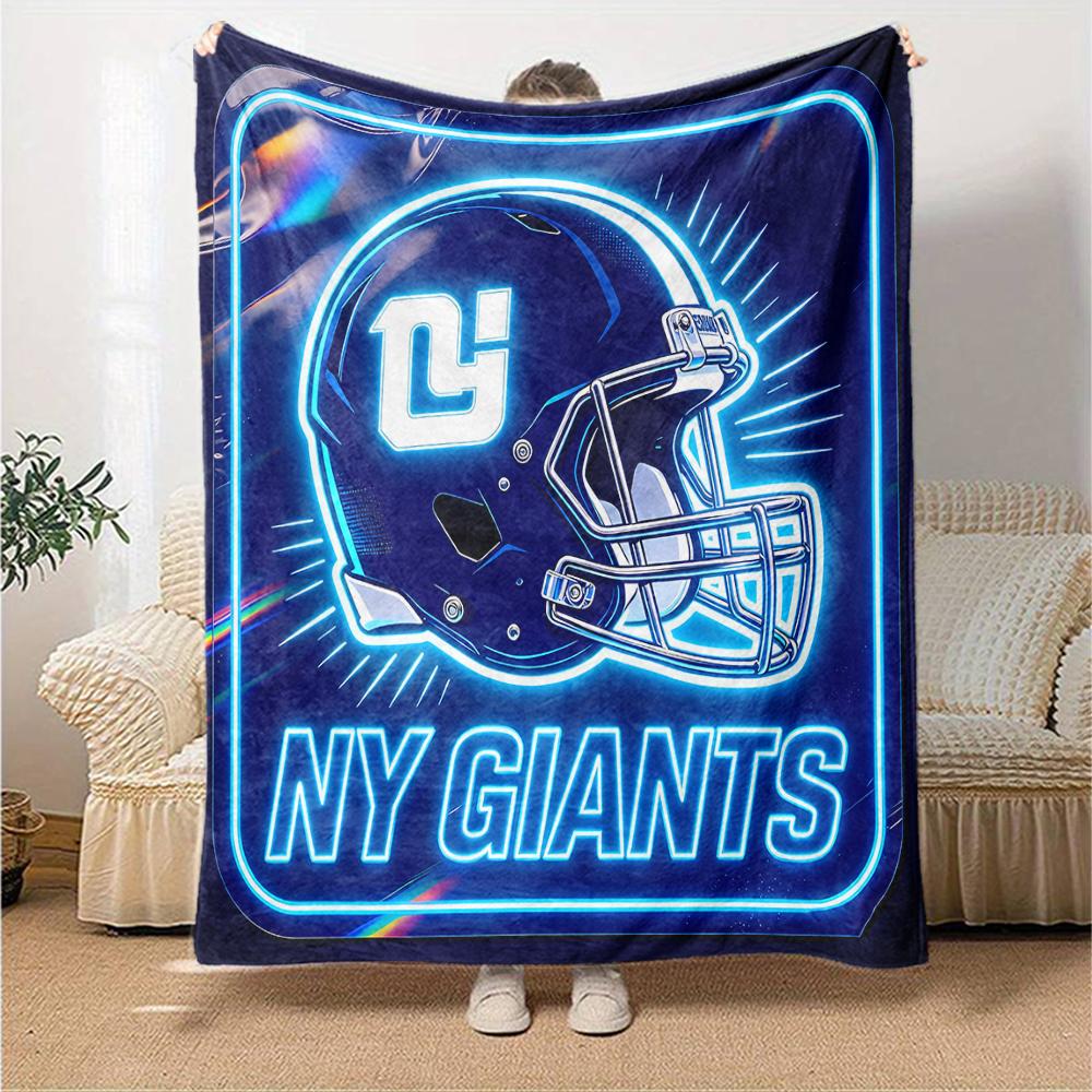1pc Blanket - New York Giants logo Print Design,Lightweight Blanket for Sofa,Bed- Soft &Warm,Gift for All Seasons