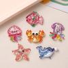 2/6Pcs Resin Sea Animal Figurines Flatback Resin Sea Creature Miniature Ornament for Art Craft Scrapbooking Decoration