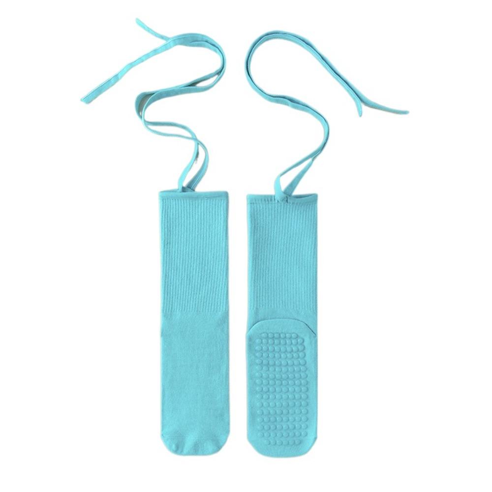 

Candy Color Dance Socks Lace-up Sport Pilates Socks New Floor Hosiery Dance небесно-голубой