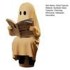 Ghost Reading Book Statue Cute Ghost On Toilet Reading Figurine Resin Halloween Decoration for Bathroom Desk Bookshelf Decor