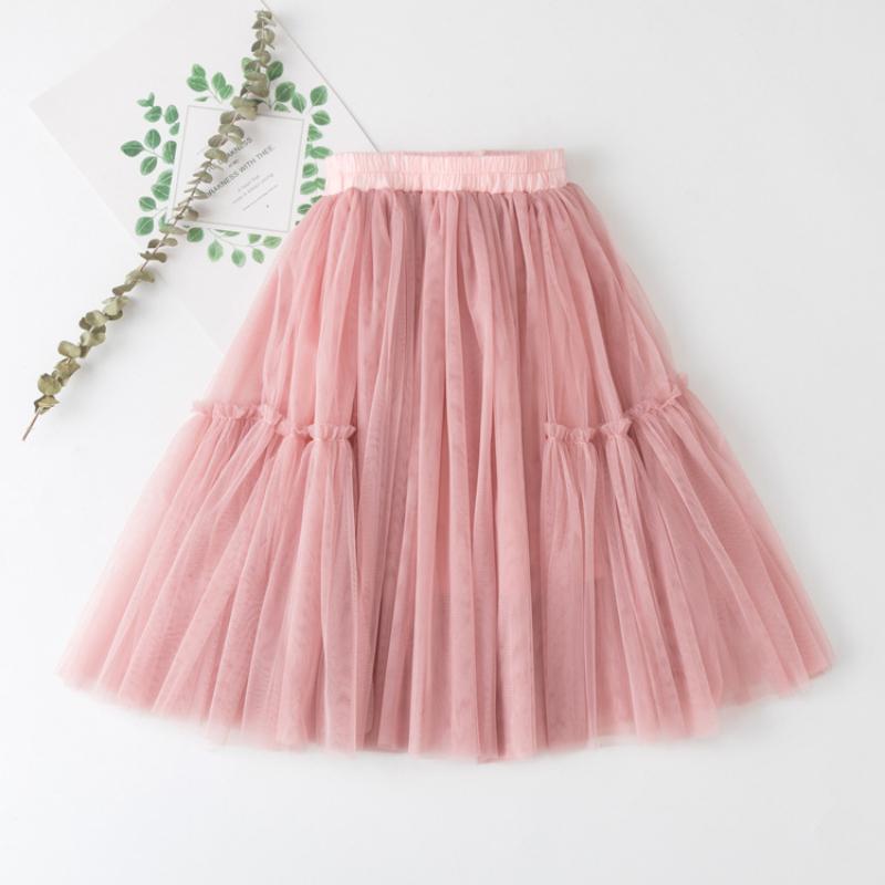 Children's Gauze Skirt Spring and Autumn Girls Simple Pengpeng Skirt