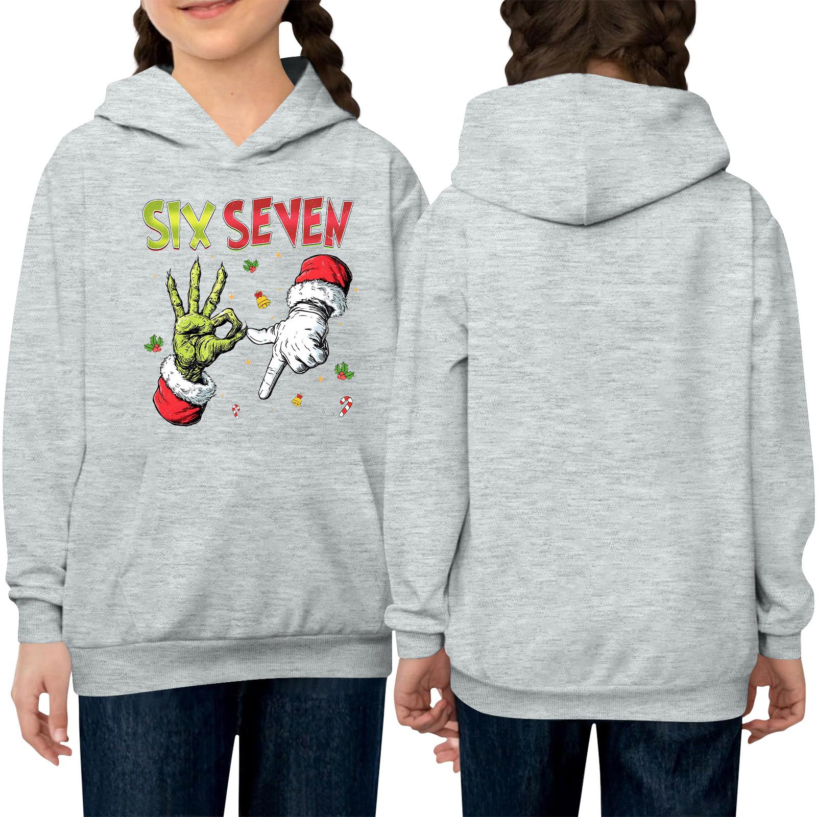 

Children s Long-sleeved Loose-fitting Pullover Hoodie With Drawstring And Solid Color 130