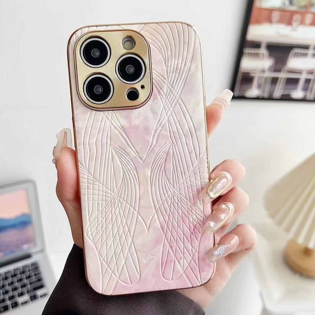 Anwendbar auf Apple 15 ProMax Handyhülle Paar IPhone 14 Aquarell Lederimitat 13 Sturzschutzhülle