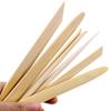 Bamboo Clay Sculpture Set: 7-Piece Round Head Scraper Tools for Buddha Statue Carving and Pottery Craft Trimming.