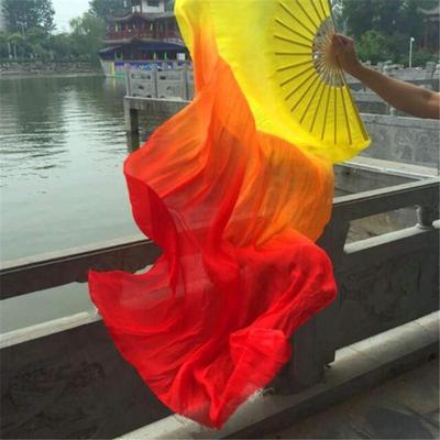Hand-Made Faux Silk Belly Dance Fan Veils - Bamboo Long Fans Veils Available In 6 Stunning Colors for Dance Performances