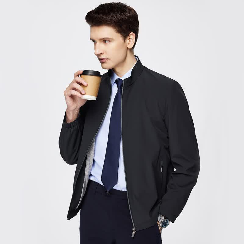 FIRS Men's Business Casual Stand-up Collar Jacket