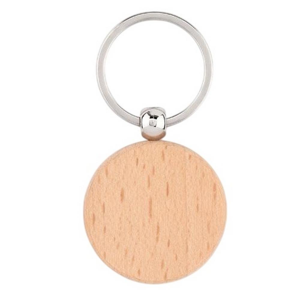 MidOcean Toty Wood Round Wooden Keyring