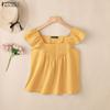 Women Casual Square Collar Solid Color Loose Summer Sleeveless Tank Tops