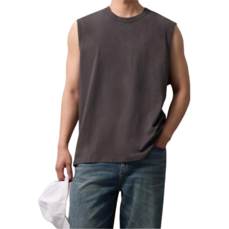 Calvin Klein Casual Commuting Simple Solid Color Comfortable Versatile Sleeveless Tank Top Men Tops 4RB254G