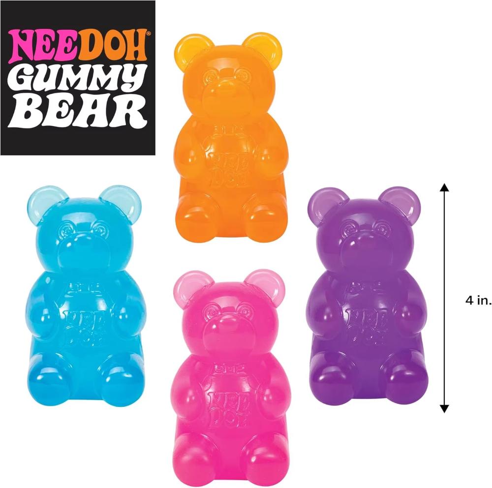 Cute Bear Nee Doh Maltose Squeeze Toy Dough Colorful Sensory Toy Creative New Item Desk Decoration Stress Relief Doll