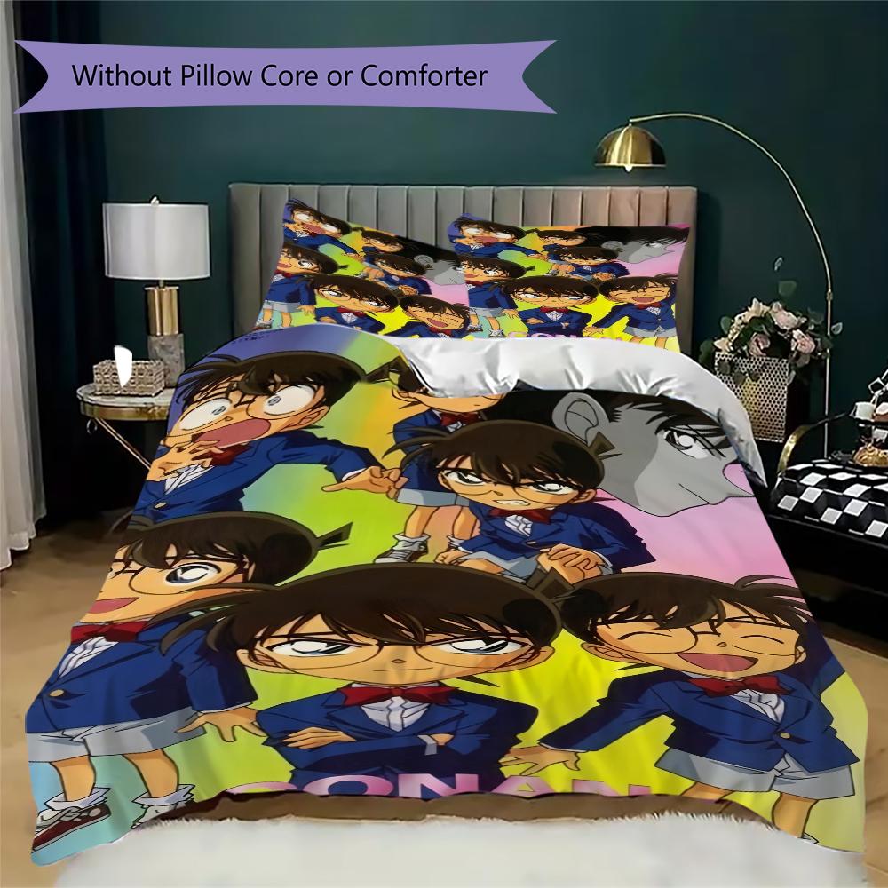 Detective Conan Anime Character Bedding 1 Duvet Cover 2 Pillowcase Without Core Without Core Soft And Comfortable Christmas Birthday Gift