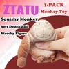 1PC Mini Monkey Splat Squishy Dough Fidget Toy Stress Relief Stress Ball 3.54inch Sensory Toy for Adults And Kids Party Favors