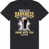 Hallo Duisternis Mijn Oude Vriend Bier T-shirt Vintage Bar Avontuur met Stout Iers Gezegde Unisex T-shirts voor Zomer Alle Seizoenen