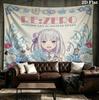 Re Zero Nástěnná tapiserie Estetická nástěnná dekorace Tištěná látková přikrývka Dekorativní tapiserie Pro ložnici Obývací pokoj Domácí dekorace