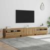 Vidaxl Szafka Pod Tv Z Oświetleniem Led, Dąb Artisan, 260X35X40 Cm