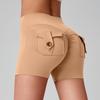 Pantaloncini da Yoga da Donna Asciugatura Rapida Peach Butt con Tasche Cargo