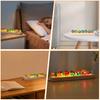 7Core Glass Ball Night Light Decorative Versatile Sphere Ball Night Lamp with LED Wooden Base for Bedroom Living Room Home Decor
