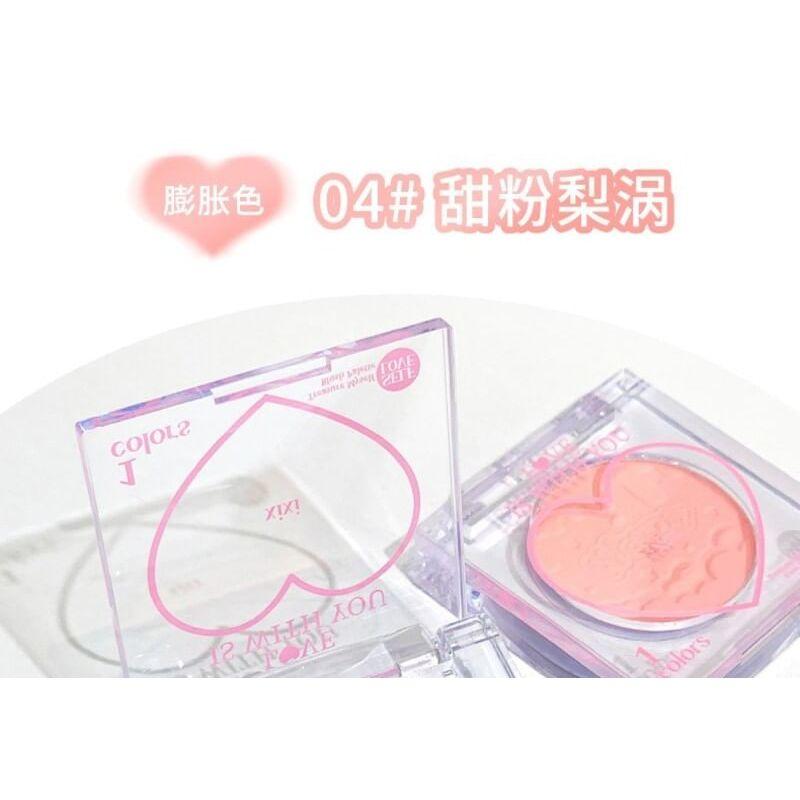 Xixi - Peach Heart Monochrome Cheek Blusher - 4-6