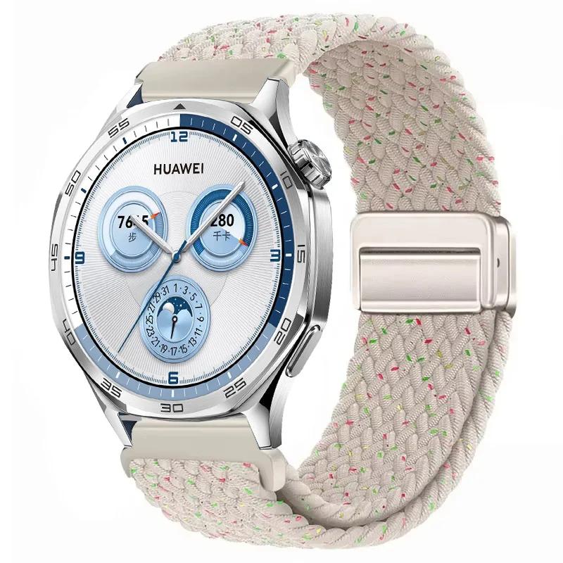 22mm 20mm Braided Nylon Strap For Huawei Watch GT5-4-3-2 Pro 46mm Samsung Watch 7/6/5/4 Magnetic Bracelet For Amazfit GTR4 Band