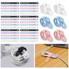 60/30Pcs Silicone Cable Ties Adjustable Cable Straps Black/Colorful Cord Organizer Reusable Cable Management Organizer Fastening