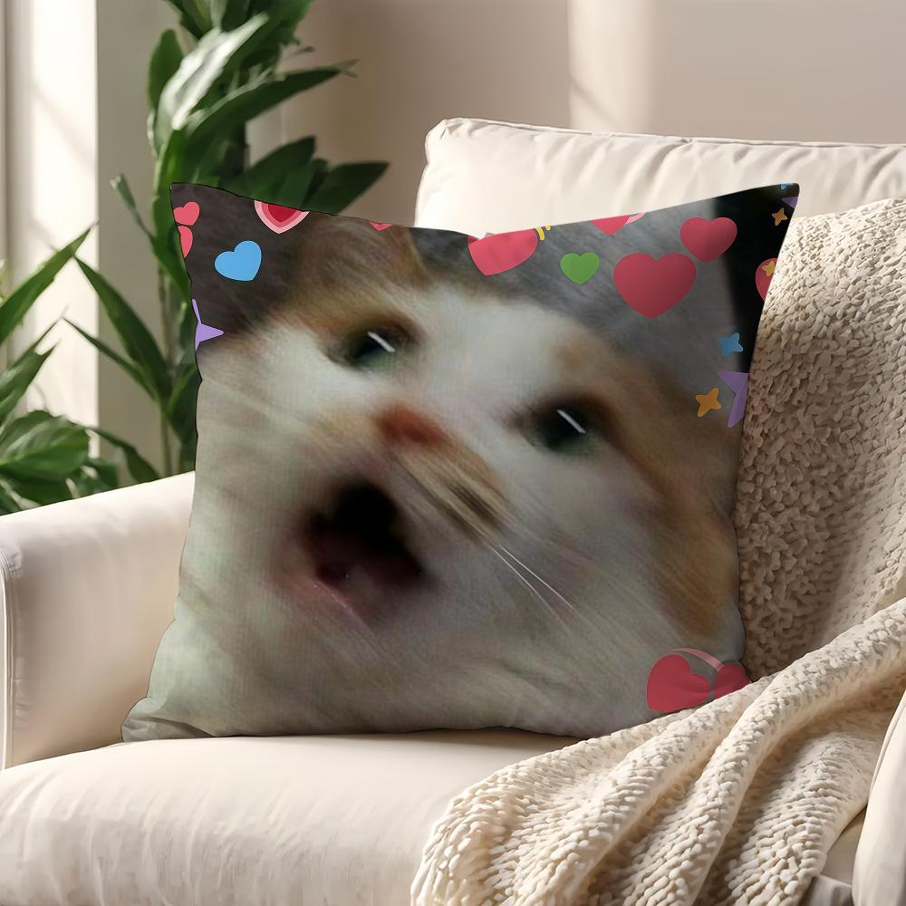 Funny Cat Memes cushion cover For Pillow Printing Sofa Decoration Home Car Room Coffee Shop Office Nordic Simplicity
