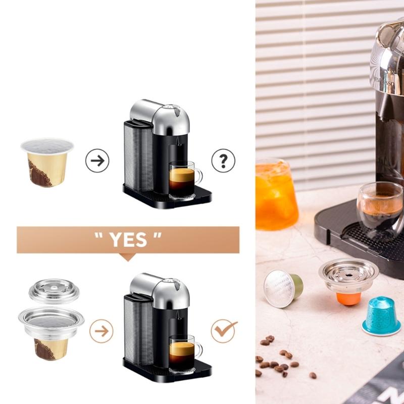 Reusable Stainless Steel G Cup Small Capsules Conversion Filter Adapter for Vertuo Next Machine for Espresso Coffee