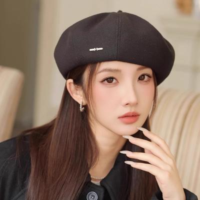 Simple Beret Women's Spring and Autumn New Retro Painter Hat
