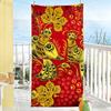 Art Russian Khokhloma Towel Sports Quick Dry Travel Camping Gear Sandproof Soft Light Large Beach Towel