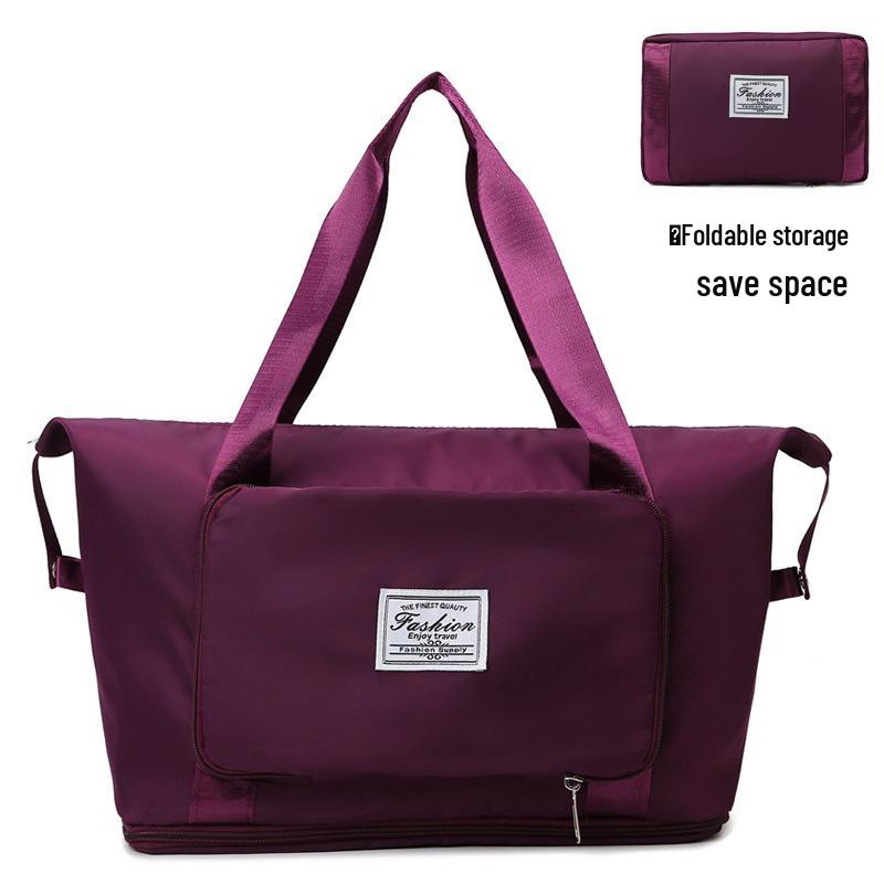 

Large Capacity Foldable Travel Bag with Wet/Dry Separation, Shoulder Strap, Expandable Gym Bag