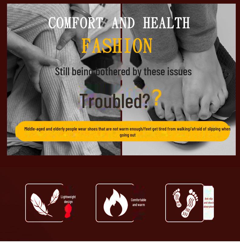 2024 Winter Anti-Rutsch Schneestiefel für ältere Menschen - Herren- & Damen-Leichtgewichtige, Weichsohlige, Plus Samt Warme Baumwollschuhe