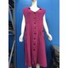 QICED Fashion Summer Spring Solid Color Print Sleeveless V-Neck Casual Dresses