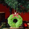 Soft Festive Pendants Christmas Plush Keychain, Cute Stuffed Santa Wreath Gingerbread Ornaments, Holiday Gift Accessories Bag Charm Accessory
