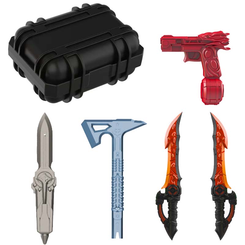 MOC Stavebnice Mini Akční Figurka Příslušenství Kuše Blackhawk Kamuflážní Štít Plamenný Meč Vrtulník DIY Kostky Hračka Dárky