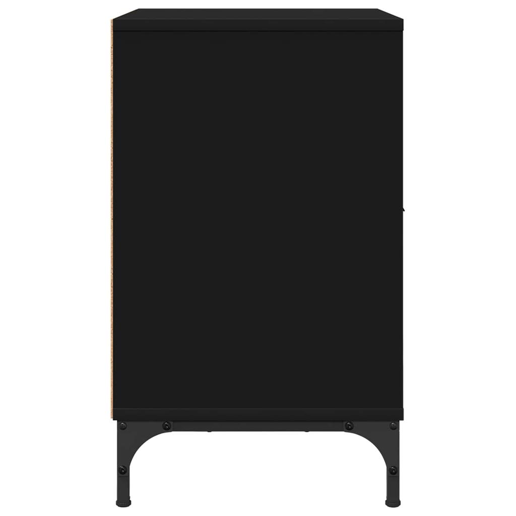 Nightstand with Drawers Black 49 x 36 x 61 cm Engineered Wood