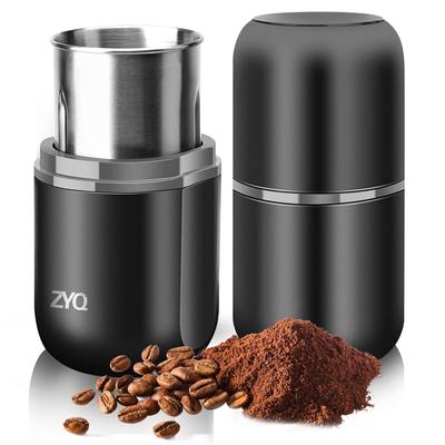 Elektrische Kaffeemühle mit Mahlwerk, Mahlt Kaffeebohnen in Sekunden, Große Kapazität, Ein-Knopf-Bedienung, Mahlt Bohnen, Grünen Tee, Chilischoten,