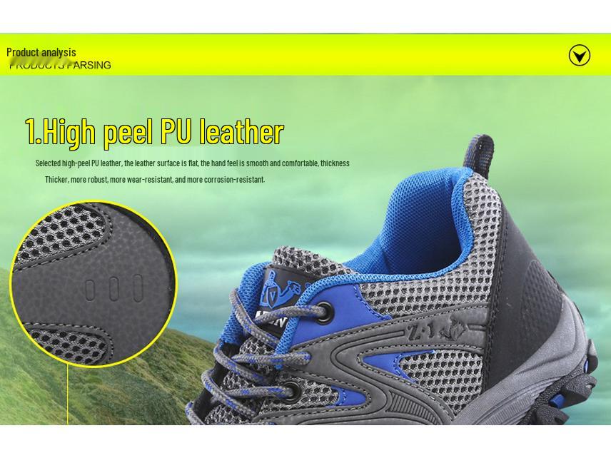 Spring/Summer Outdoor Hiking Shoes: Breathable Shock-Absorbing Casual Sneakers for Couples