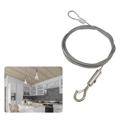 Verstellbares Stabiles Edelstahl-Hängedraht-Set Heimzubehör für Bilderrahmen und Wanddekorationen 2m Länge