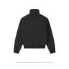 Unisex Retro Sporty Zip-Up Jacket With Stand Collar Triple Stripe Detail Loose Fit Nylon Outerwear
