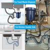 1m Drain Pipe Double Screw Oral Extension Hose Fittings Tightness Flexible Sink Drain  Kitchen Sink