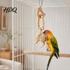 Carambola Bird Toy Wooden Blocks Parrot Toy Chew with Beads Rattan Balls or No Paint Dried Star Fruits Cage Accessory for Small Medium Parrots