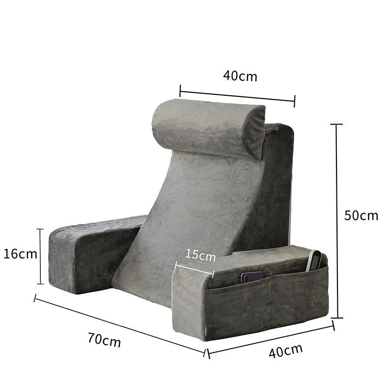Reading Pillow Armrest Backrest Waist Rest Bed Waist Pillow Sitting and Lying Pillow Reading Pillow Wedge Pillow