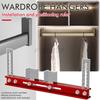 Carpenter Installation Wardrobe Positioning Ruler Tool Suspension Rod Fixing Parts Hanging Rod Flange Seat Wardrobe Seat