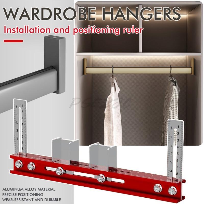 Carpenter Installation Wardrobe Positioning Ruler Tool Suspension Rod Fixing Parts Hanging Rod Flange Seat Wardrobe Seat