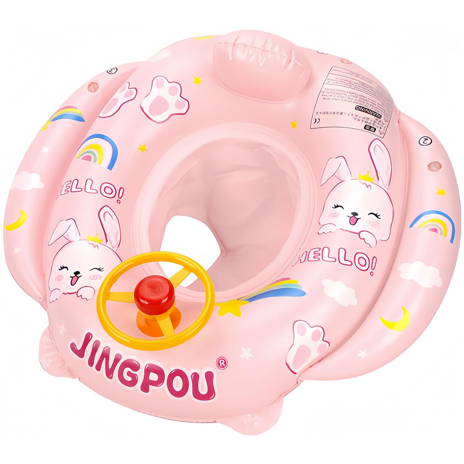 

Детский плавательный круг, отлично подходит для плавания в бассейнах и безопасен для детей от 6 месяцев до 5 лет, плавучий, для детей, малышей, с отверстиями для ног, для купания, для младенцев, для старых, розовый